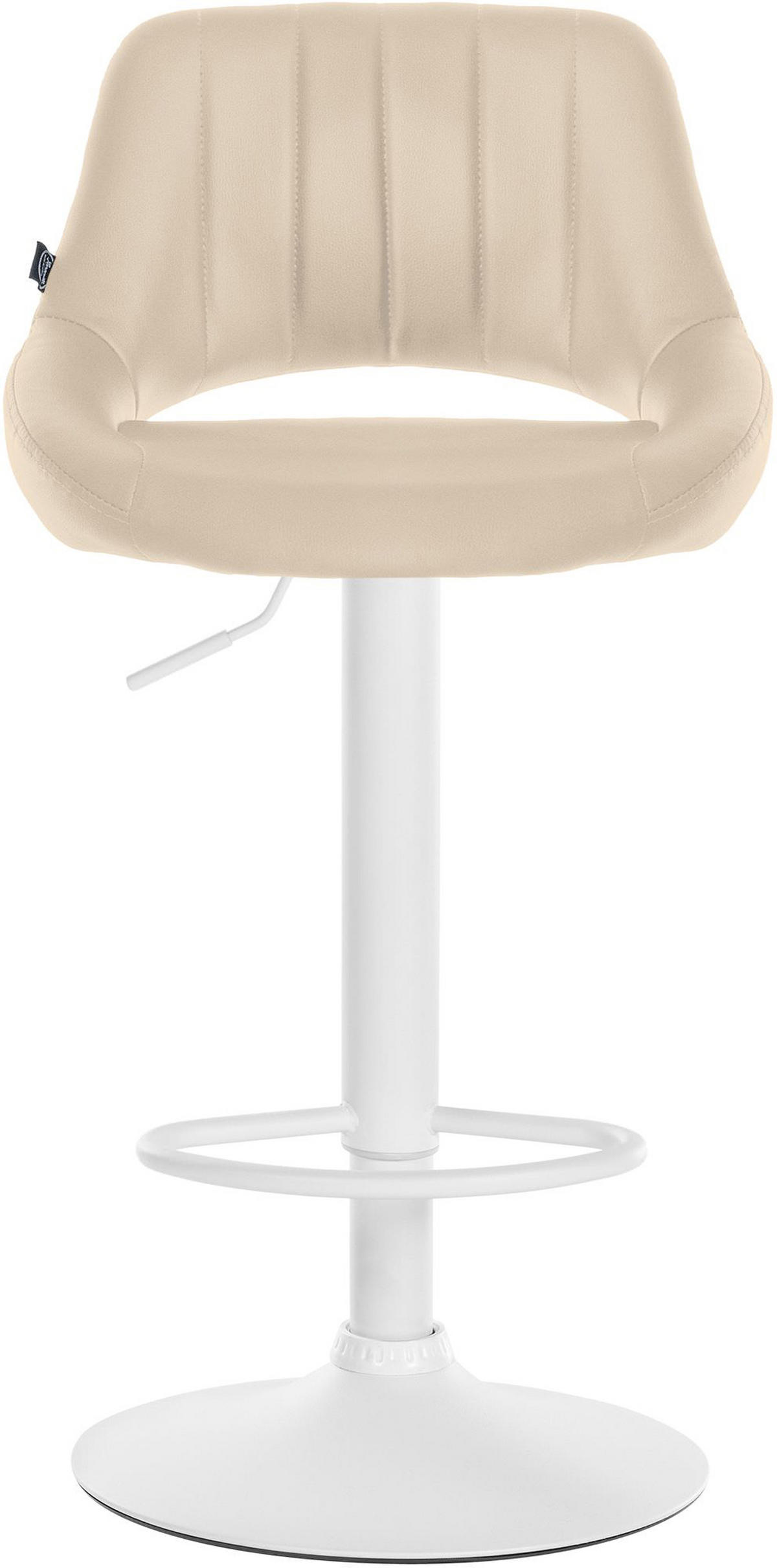 BARHOCKER 2er Set Milos Kunstleder W creme - Naturfarben/Weiß, Kunststoff/Metall (47/106/48cm) - TPFLiving