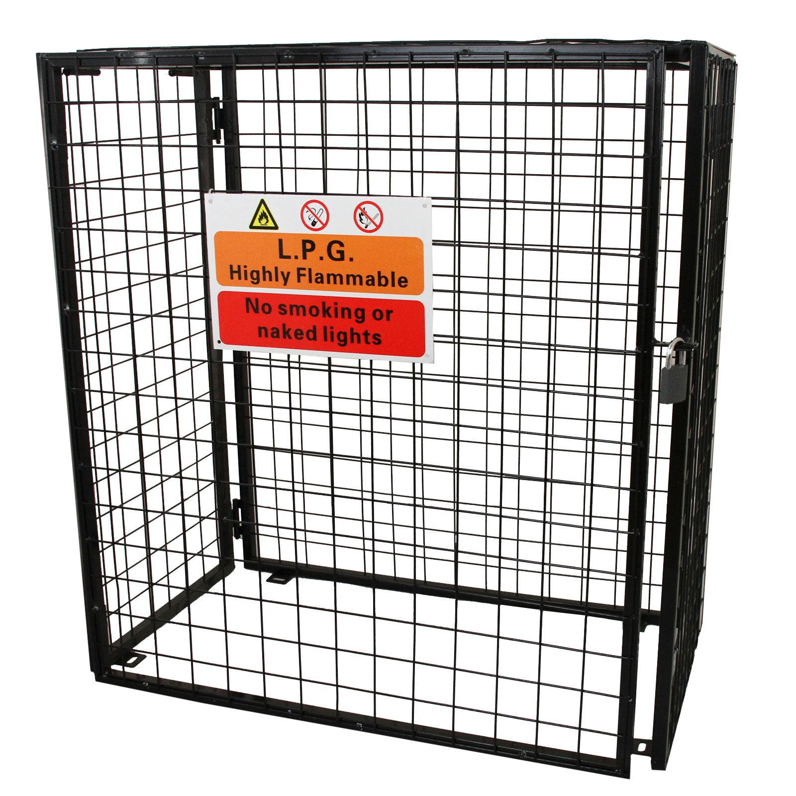 GASFLASCHEN-DEPOT 92cm x 118cm x 60cm - Schwarz, Metall (118/92/60cm) - Monster Racking
