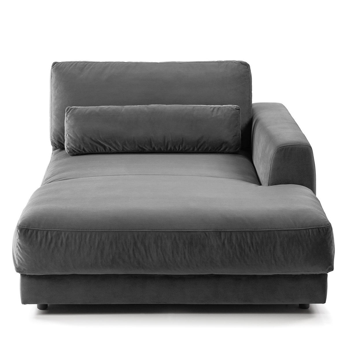 MODULLONGCHAIR - Grau, Textil (126/80/182cm) - home24