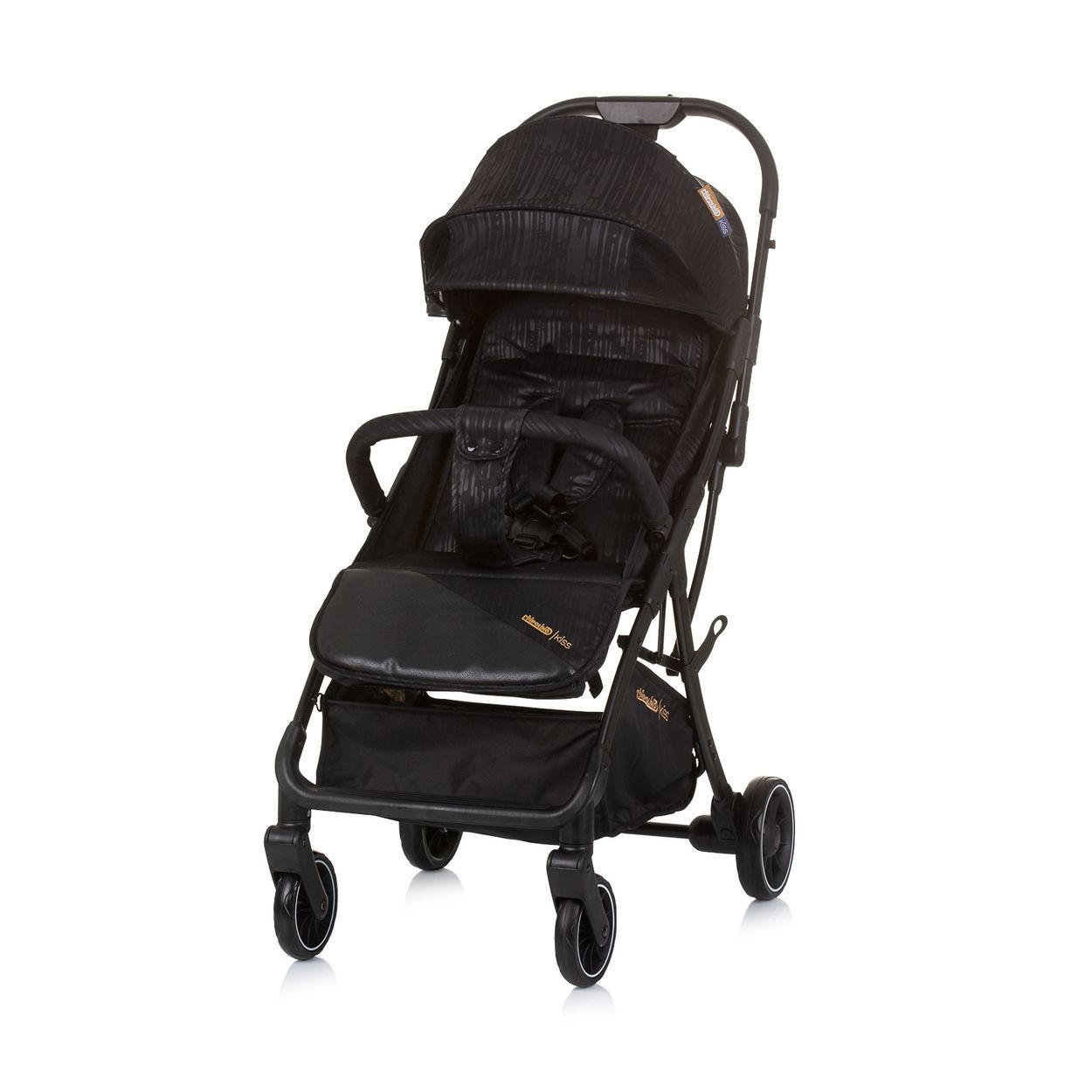 BUGGY Kiss klappbar schwarz Getränkehalter verstellbar bis 22 kg - Schwarz, Metall (75/50/103cm) - Chipolino
