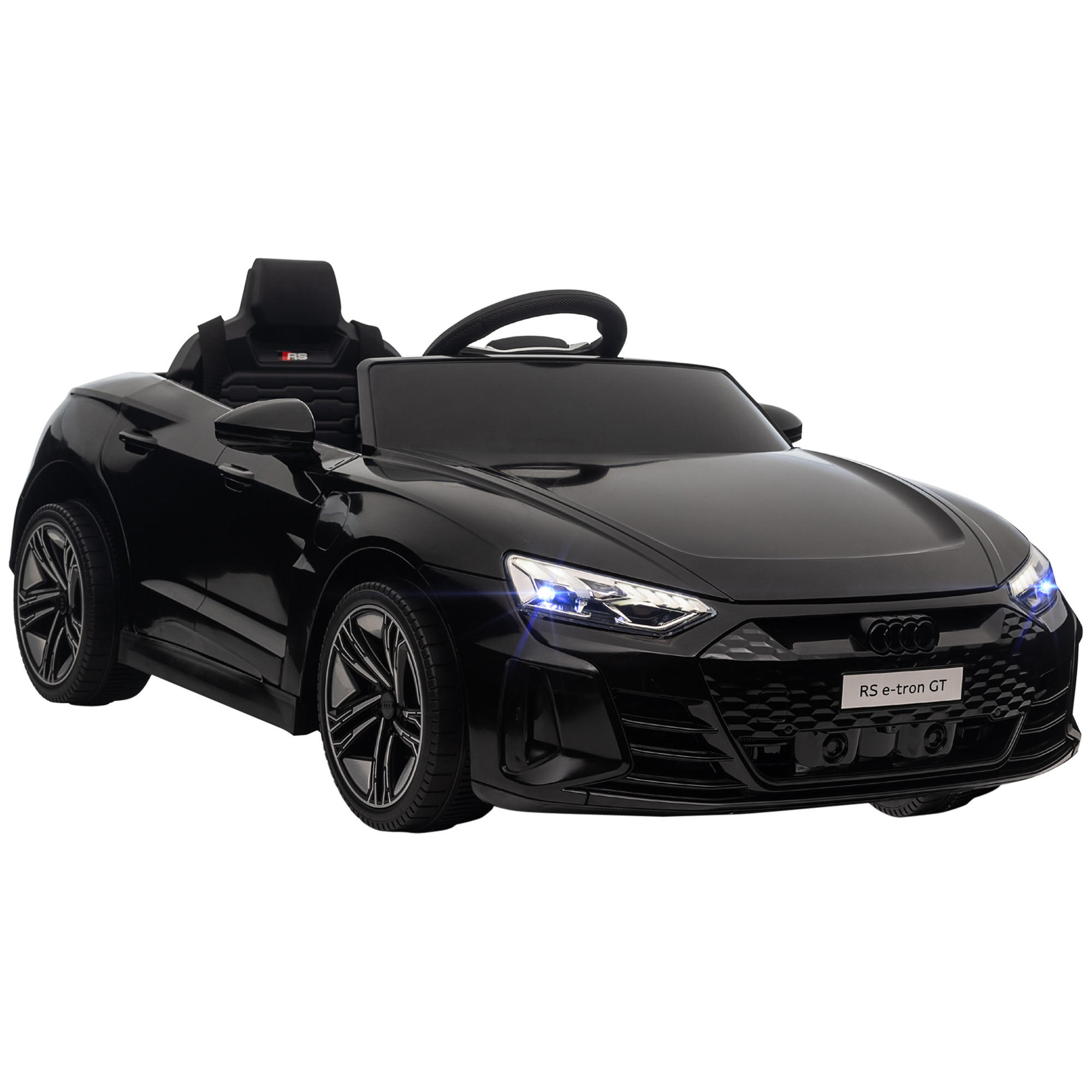 KINDER ELEKTROAUTO, Schwarz/Rot/Weiß, Kunststoff+ Eisen - Schwarz, Metall (103/58/41cm) - HOMCOM