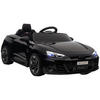 KINDER ELEKTROAUTO, Schwarz/Rot/Weiß, Kunststoff+ Eisen - Schwarz, Metall (103/58/41cm) - HOMCOM