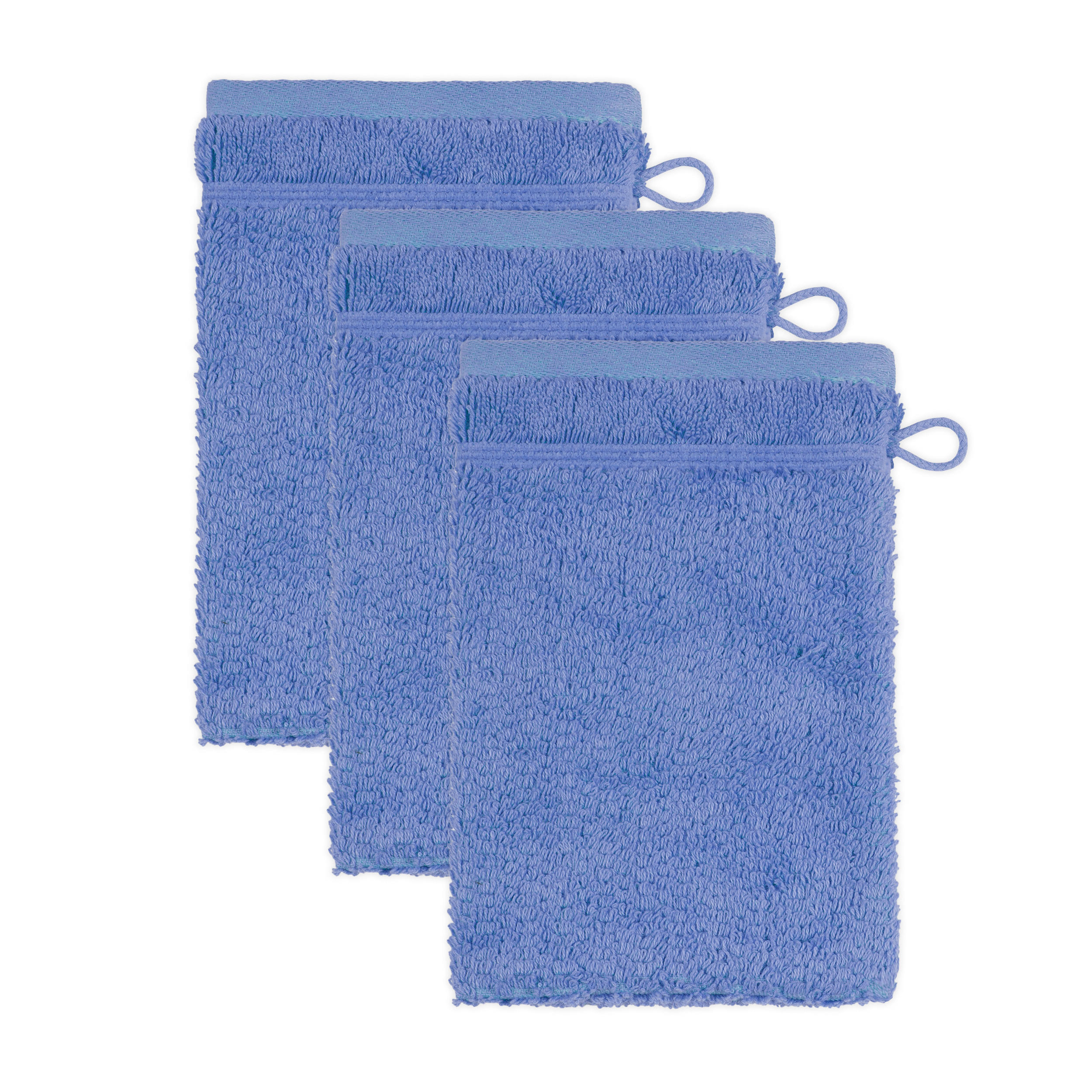 WASCHHANDSCHUH PEARL 3ER PACK - Hellblau, Textil (15/20cm) - Möve for Frottana