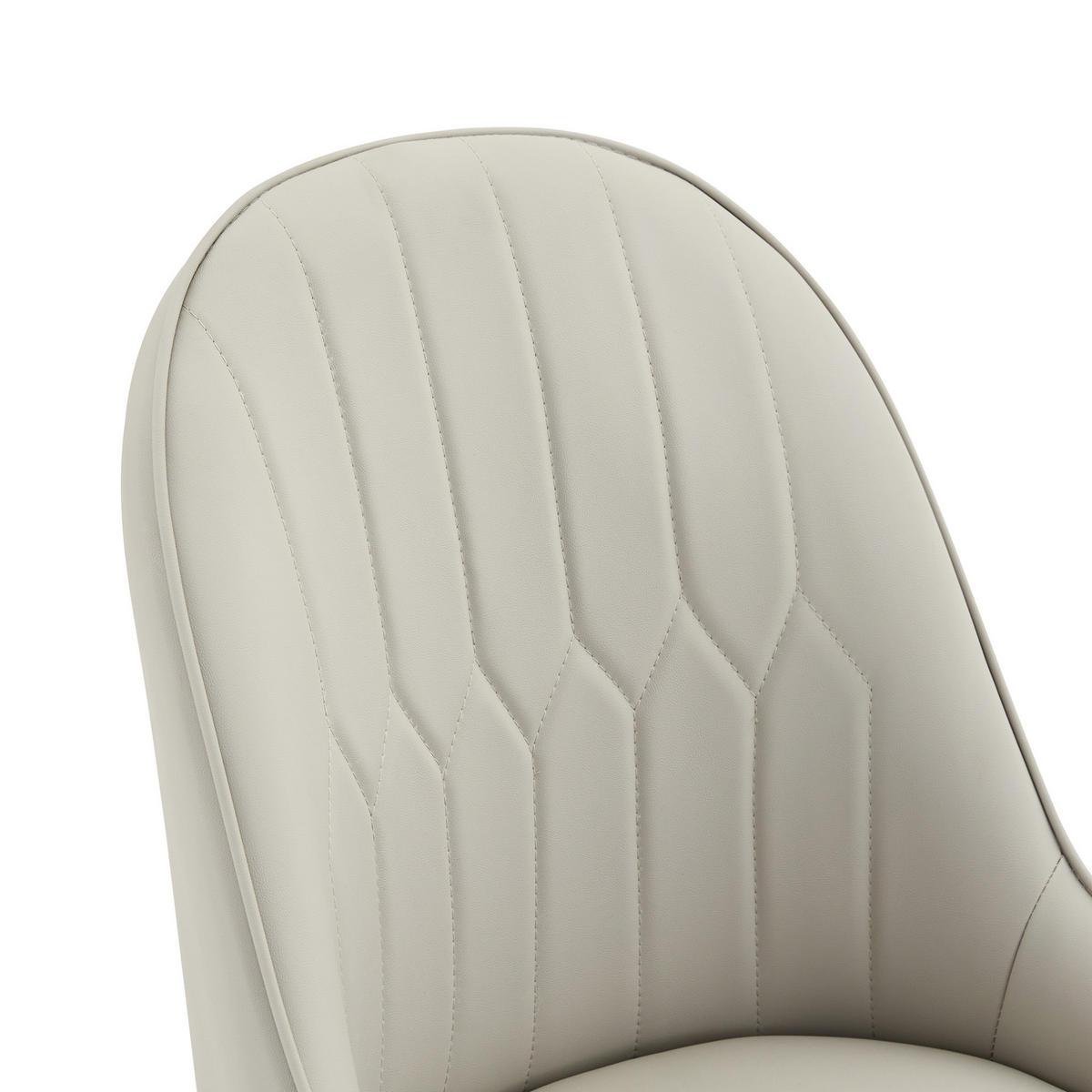 STUHL 2er-Set mit PU-Bezug Warm Grey - Grau, Metall (44/91/47.3cm) - Meubliv