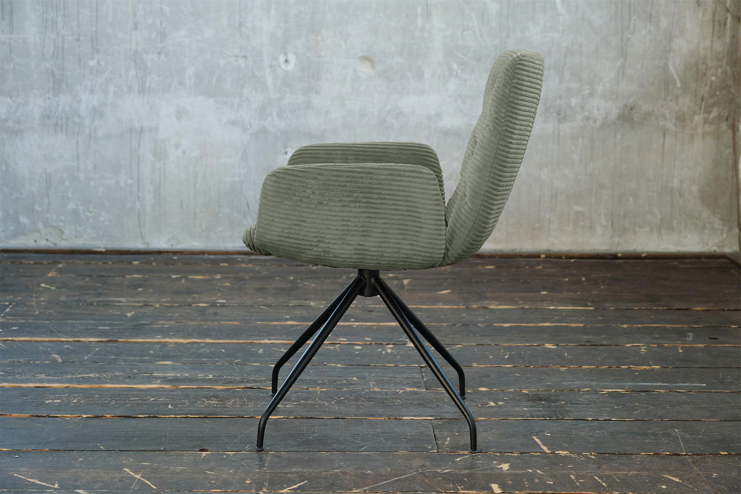 DREHSTUHL NEW CHARME Grün Cord - Grün, Textil (59/87/66cm) - KAWOLA