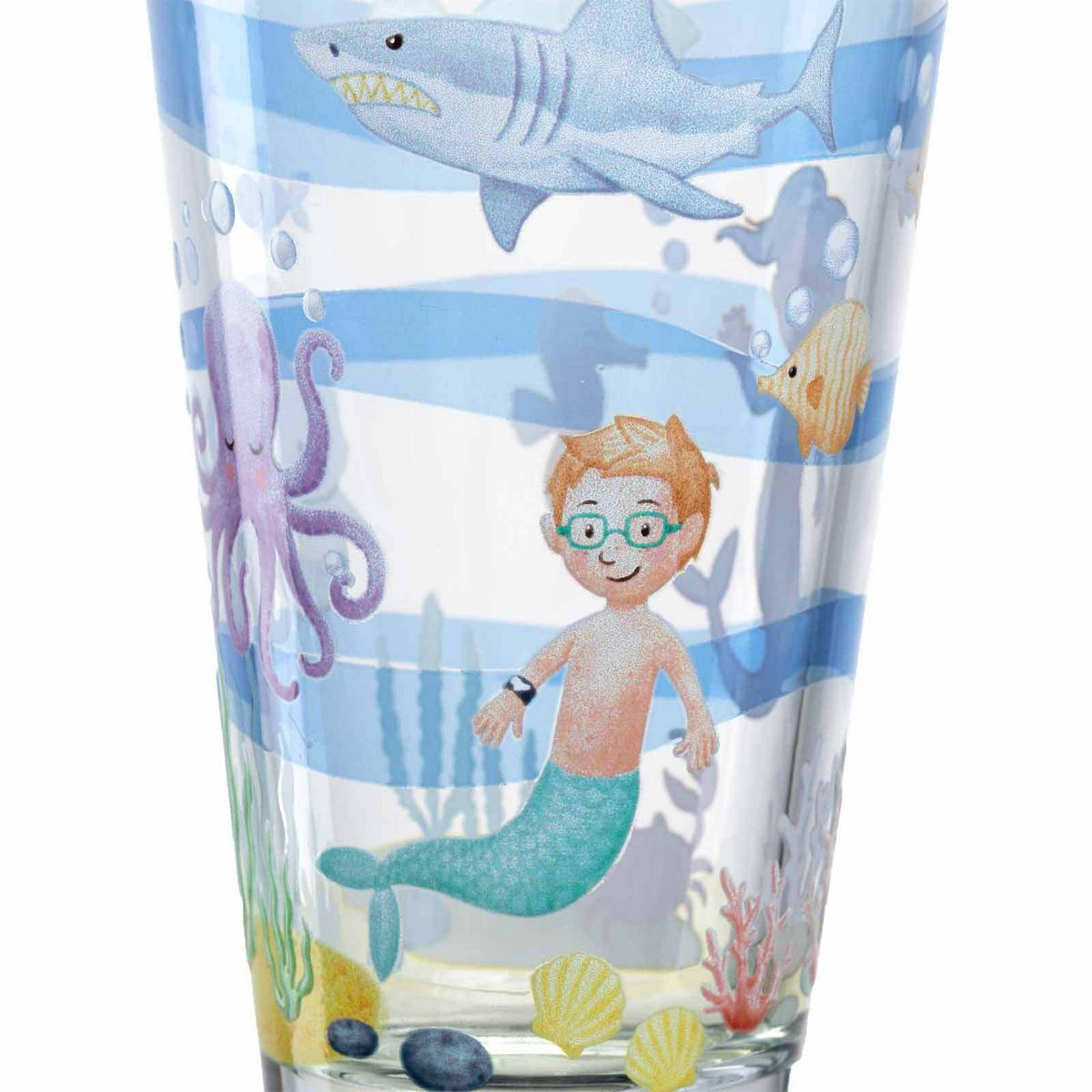 KINDERBECHER Bambini Avventura Meer 215 ml & 300 ml 2er Set - Hellblau, Glas (0.001L) - Leonardo Living
