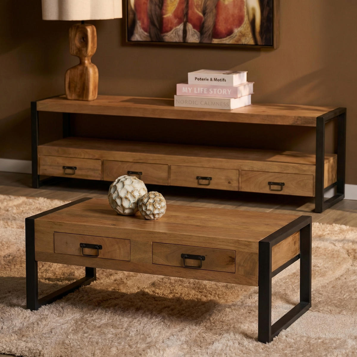 COUCHTISCH Britt Braun 60/120/45 cm - Braun, Holz (60/120/45cm) - Starfurn