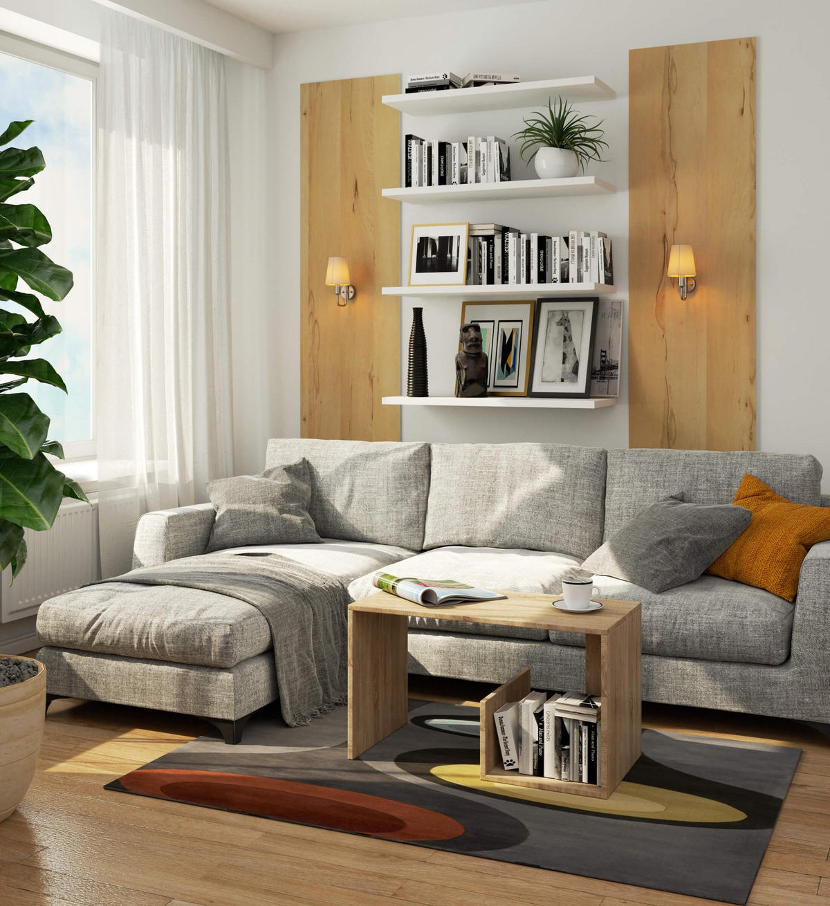 COUCHTISCH Eiche Sonoma 45/80/40 - Sonoma Eiche, Holzwerkstoff (40/80/45cm) - RAUMHIRSCH FURNITURE