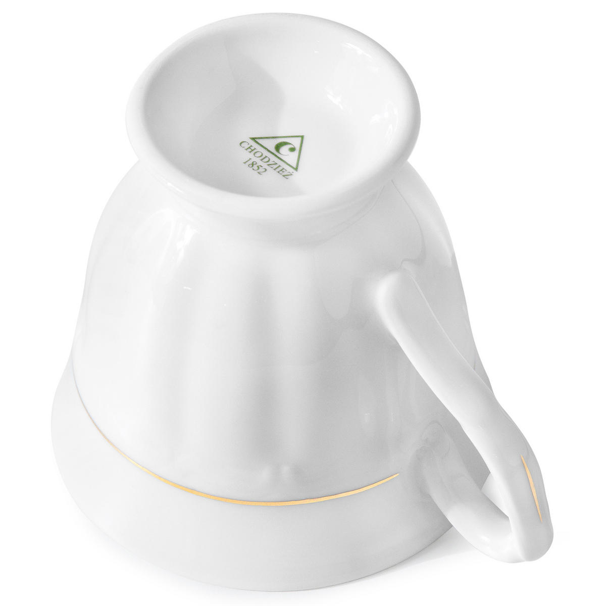 KAFFEESERVICE Chodziez MARIA TERESA 18-tlg Porzellan mit Goldrand, Weiß / Gold - Goldfarben/Weiß, Keramik (8/8/8cm) - KONSIMO®