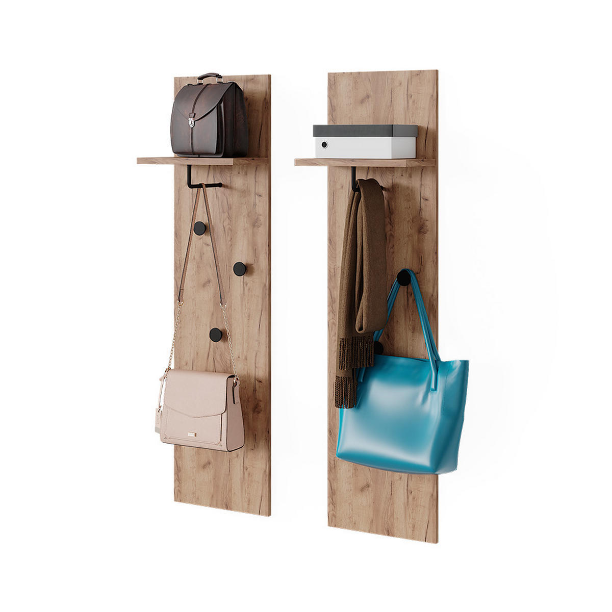 VĚŠÁK NA KABÁTY Siri Zlatý mocný dub - medově dubová, kompozitní dřevo (36/135/21.6cm) - Vicco