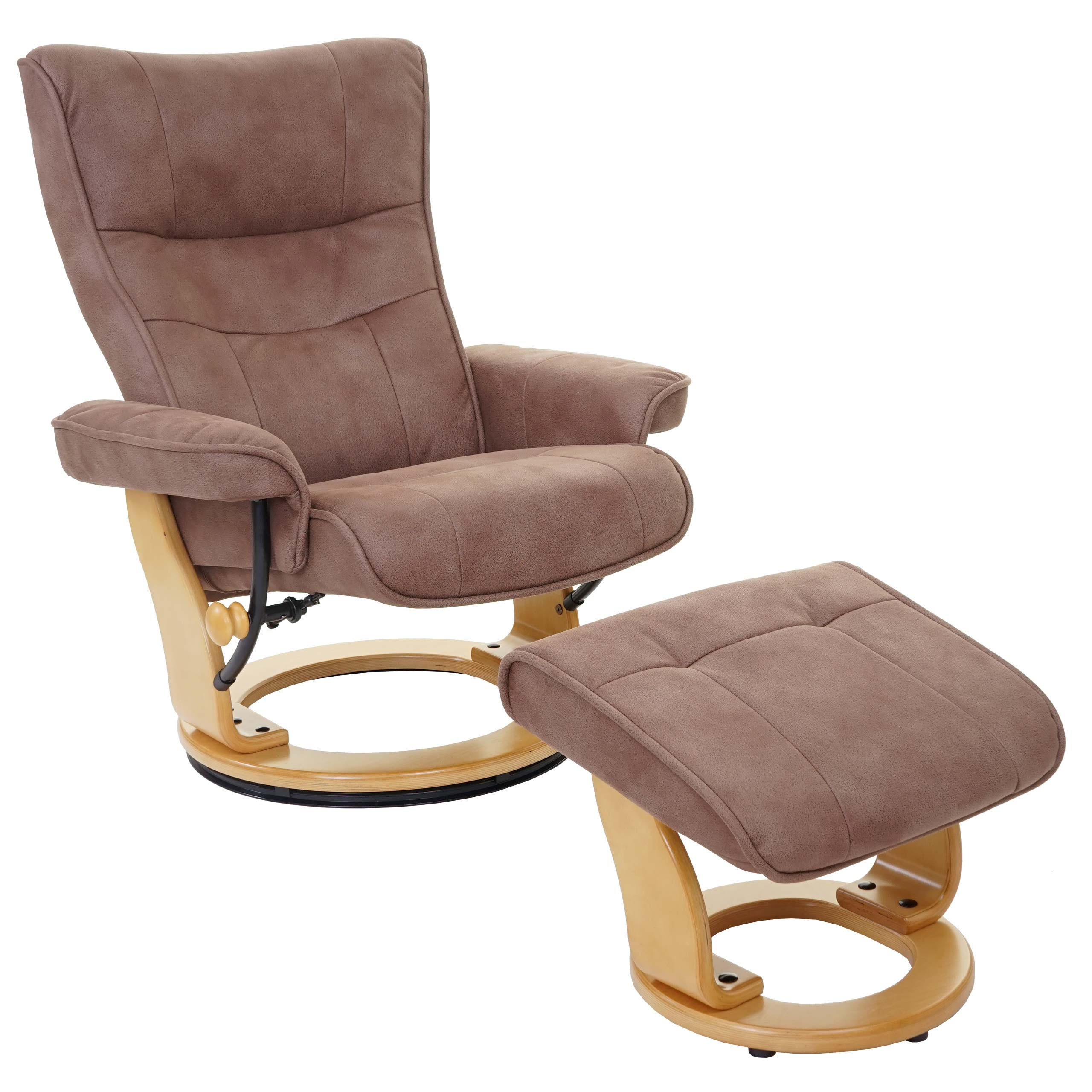 RELAXSESSEL MIT HOCKER Braun - Braun, Textil (85/104/117cm) - MCA