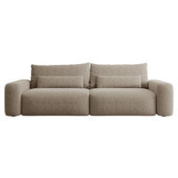 POHOVKA Carnos Světle hnědá 3-místná - černá/světle hnědá, textil/plast (257/82/105cm) - Selsey