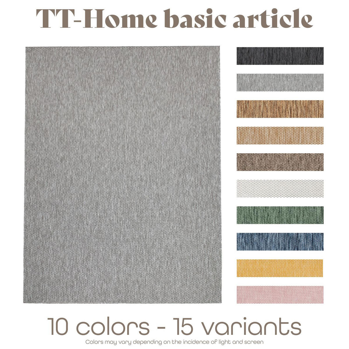 OUTDOORTEPPICH Grau 240 x 340 cm - Grau, Kunststoff (240/340cm) - TT Home