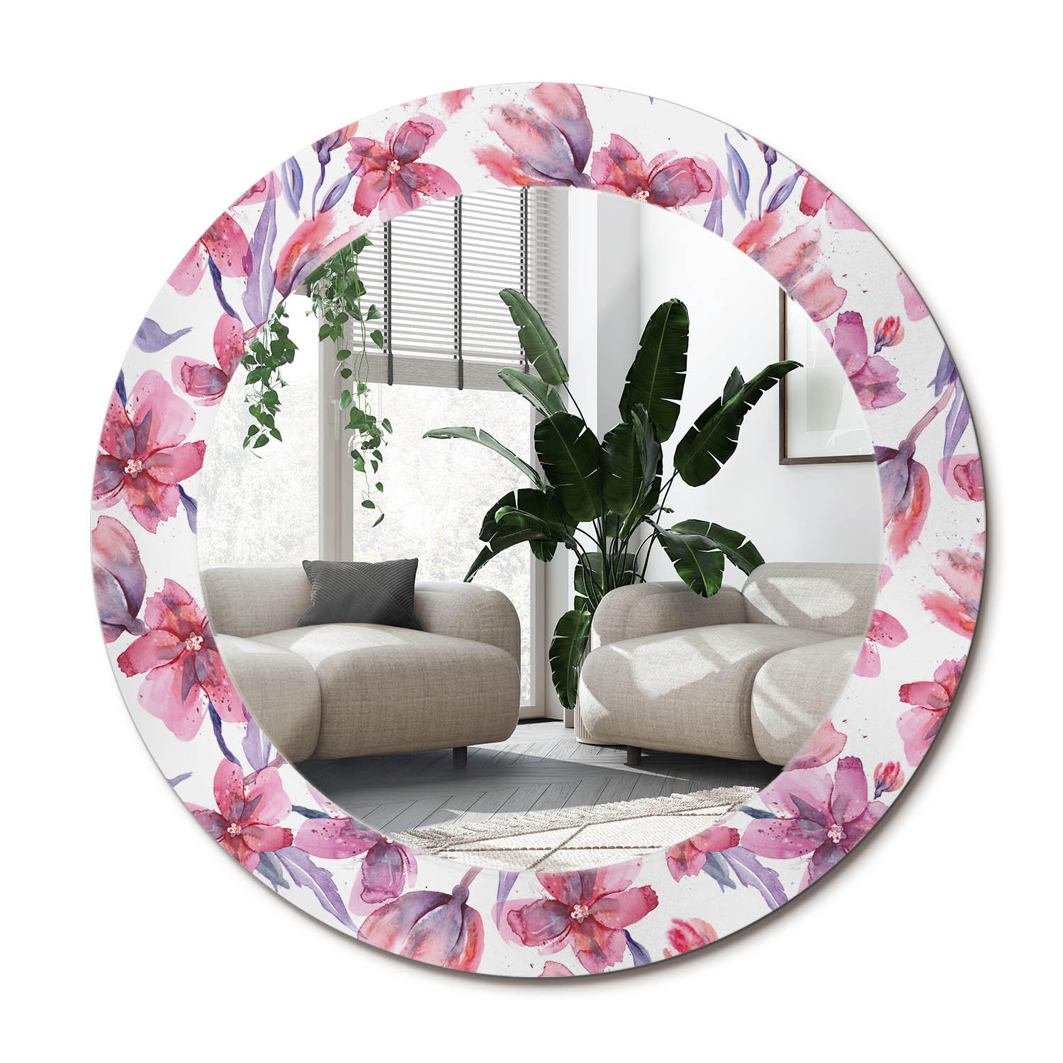 Wallfluent Spiegel Pink 60x60x0.4 cm