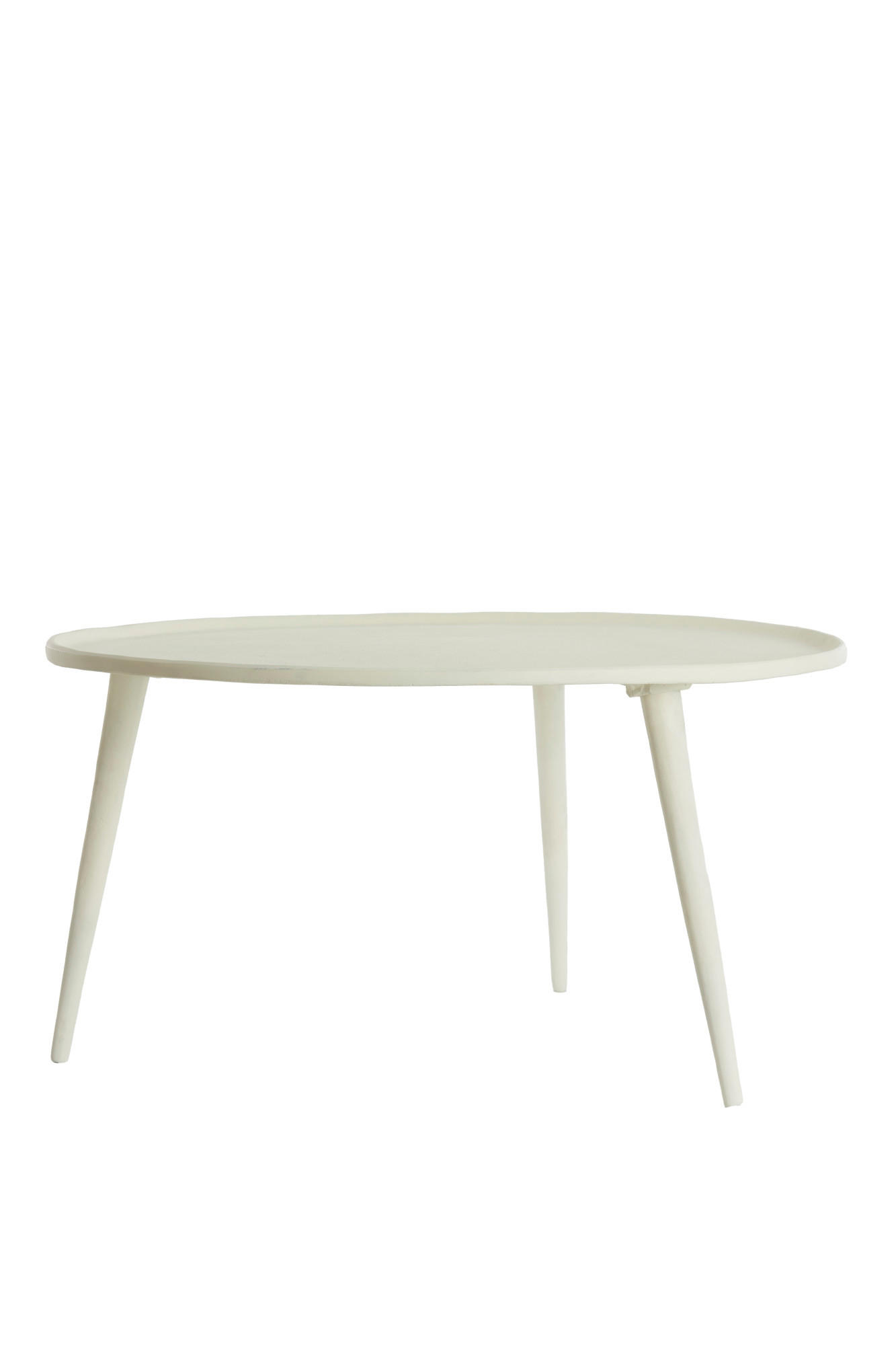 BEISTELLTISCH Babina Weiß Ø67,5/37 cm - Weiß, Metall (67.5/67.5/37cm) - Light & Living