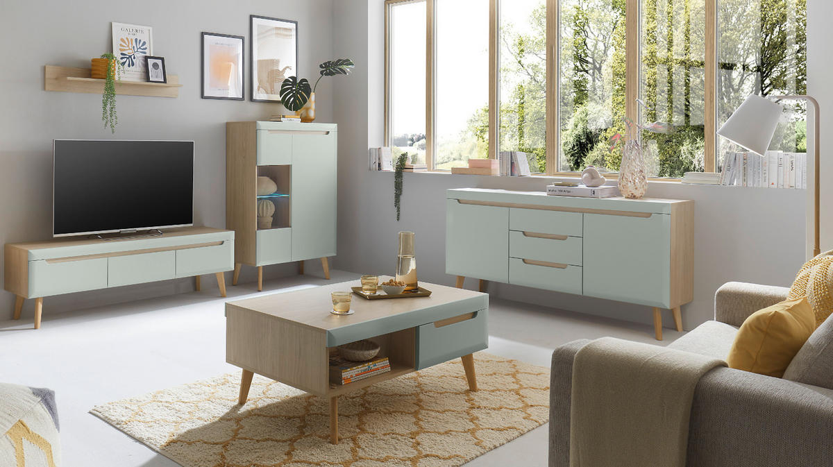 WANDBOARD Eiche, Wandregal 107 cm skandinavisches Design - Eichefarben, Holzwerkstoff (107/19/17cm) - Furn.Design