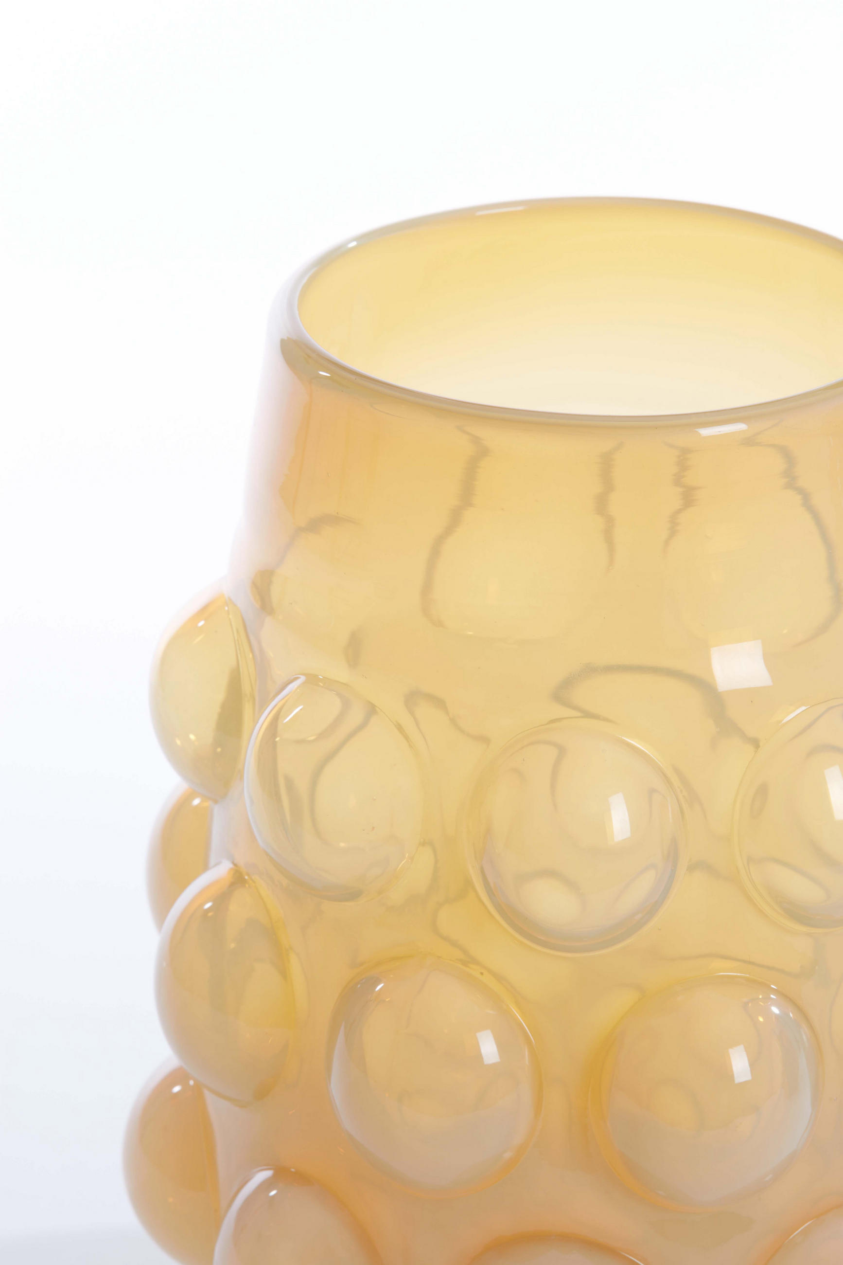 VASE Haroa Gelb Ø24/30 cm - Gelb, Glas (24/30cm) - Light & Living