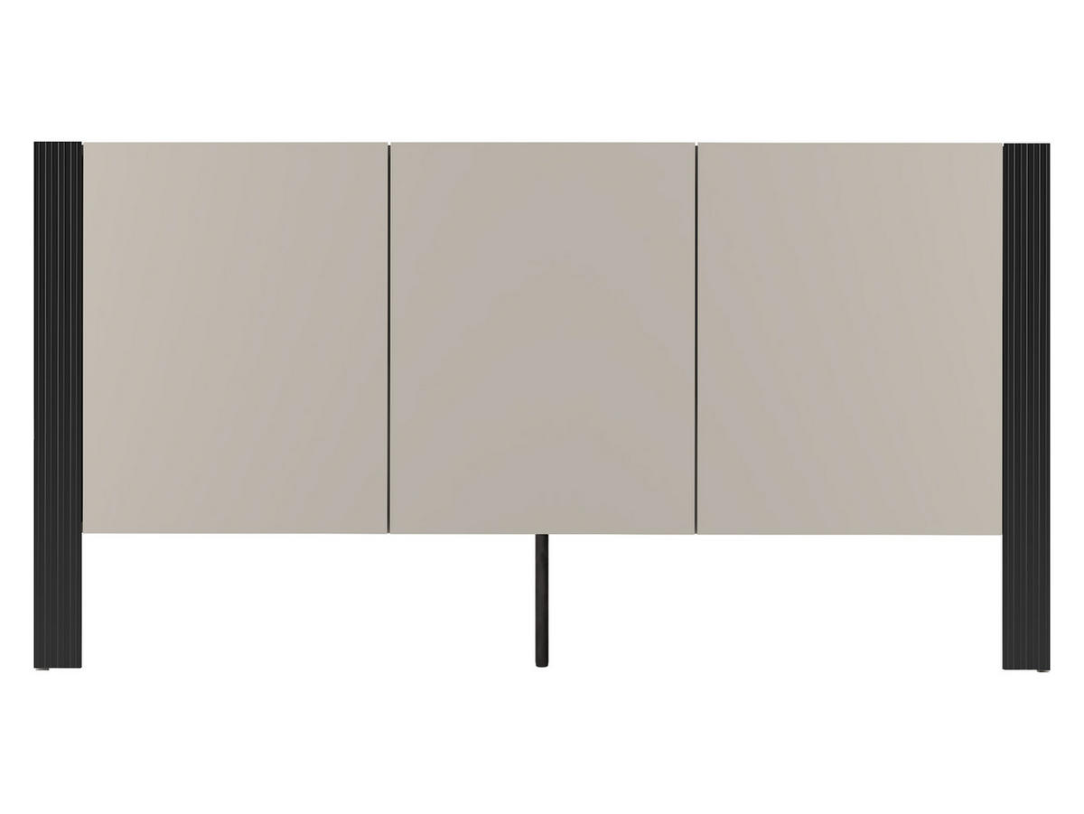 KOMMODE 150 3D Tore 03 - Kaschmir/Schwarz, Holzwerkstoff (151/79/41cm) - MIRJAN24