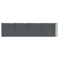 SICHTSCHUTZZAUN CALLADO PREMIUM - 185 cm, 4 x Element + 6 x Pfosten - Anthrazit, Kunststoff (170/180cm) - Home Deluxe