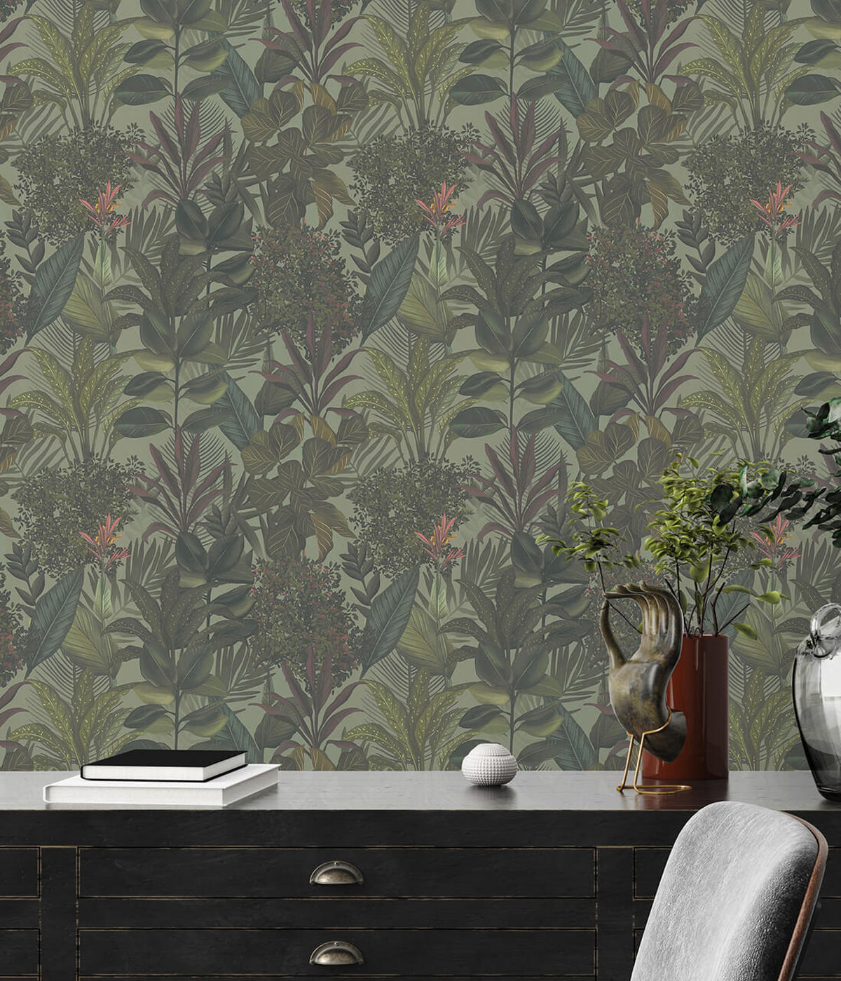 VLIESTAPETE Grün 53/1005 cm - Grün, Textil (53/1cm) - KUNSTLOFT