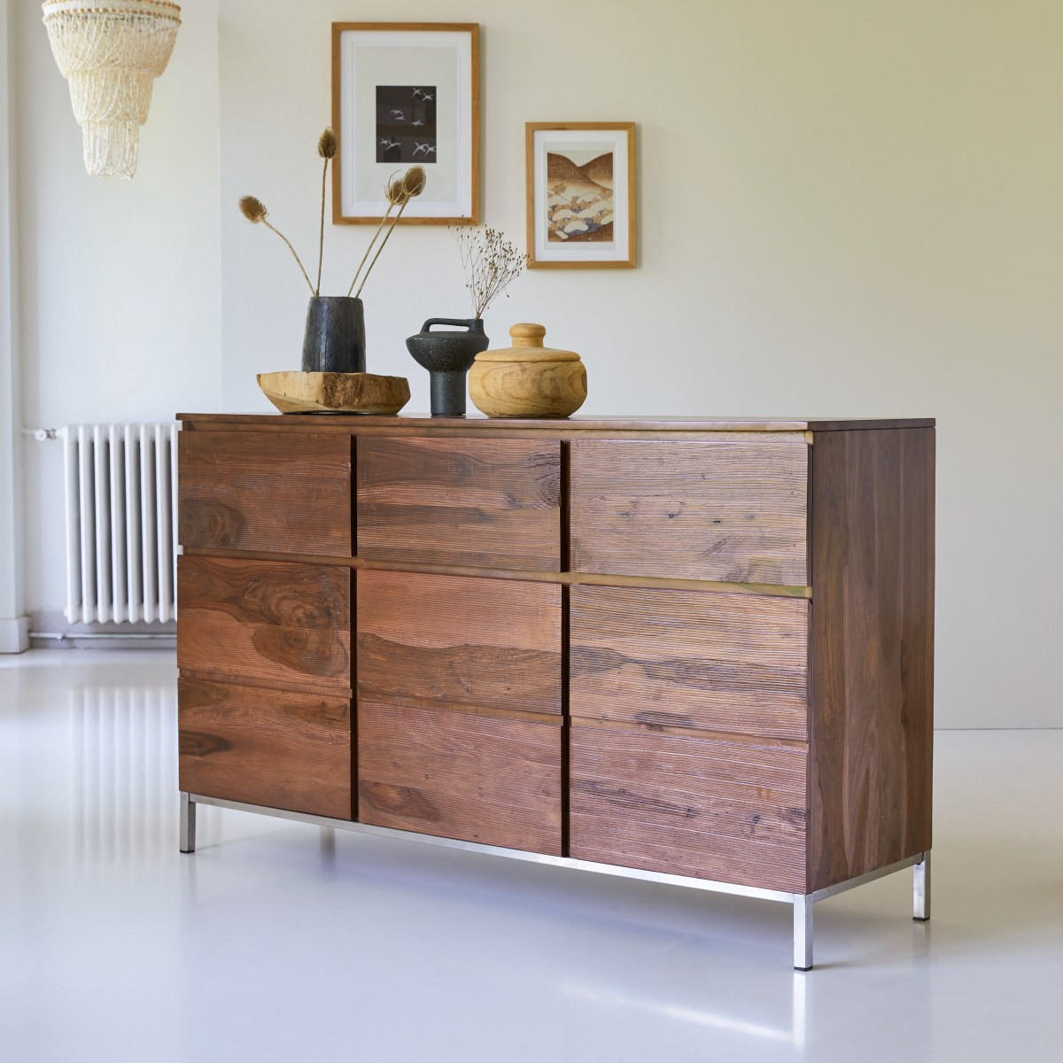 SIDEBOARD Nova Braun aus Palisander - Braun, Holz (155/92/45cm) - Tikamoon