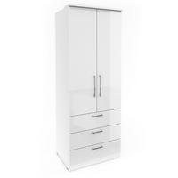 DREHTÜRENSCHRANK OTTIMA 80/217/63 cm 2-türig Weiß - Weiß, Holzwerkstoff (80/217/63cm) - MASSENO