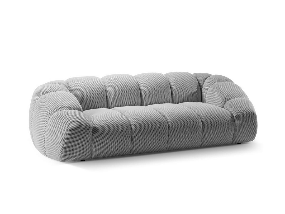 SOFA Diana aus 3D-Stoff silber 3 Sitzplätze - Silberfarben, Textil (114/72/234cm) - Micadoni