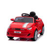 ELEKTROAUTO Fiat 500 rot-schwarz Fernbedienung, Sicherheitsgurt, MP3, USB - Rot, Kunststoff (100/60/50cm) - Chipolino