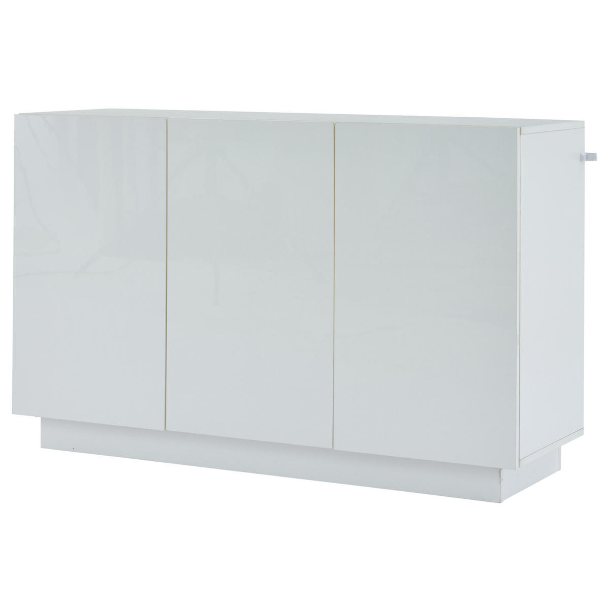 SIDEBOARD 120/40/75 cm Weiß aus Spanplatte mit LED-Beleuchtung - Weiß, Holzwerkstoff (40/75/120cm) - OKMYHOME