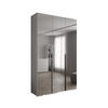 DREHTÜRENSCHRANK 236.7/150/47 3-türig - Schwarz/Weiß, Holz/Metall (150/236.7/47cm) - Abiks Möbel