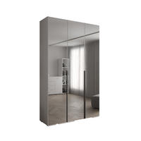 DREHTÜRENSCHRANK 236.7/150/47 3-türig - Schwarz/Weiß, Holz/Metall (150/236.7/47cm) - Abiks Möbel