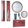 GARDEROBE Espoo Bordeaux Hochglanz - Bordeaux, Holzwerkstoff (200/200/33cm) - Vladon