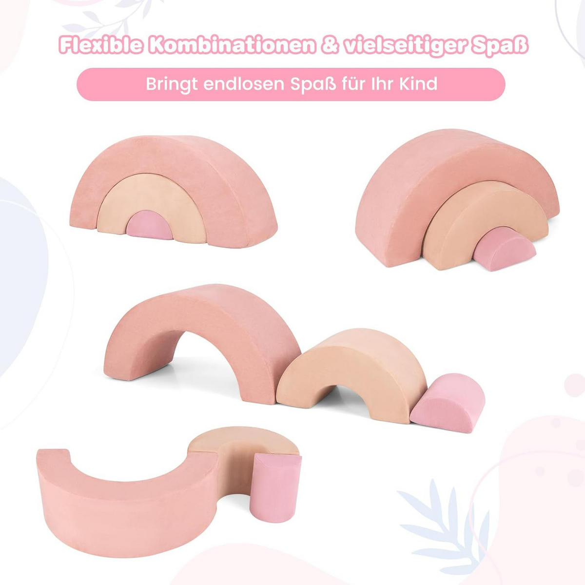 KLETTERBOGEN Pink - Pink, Kunststoff (41/49/112cm) - COSTWAY