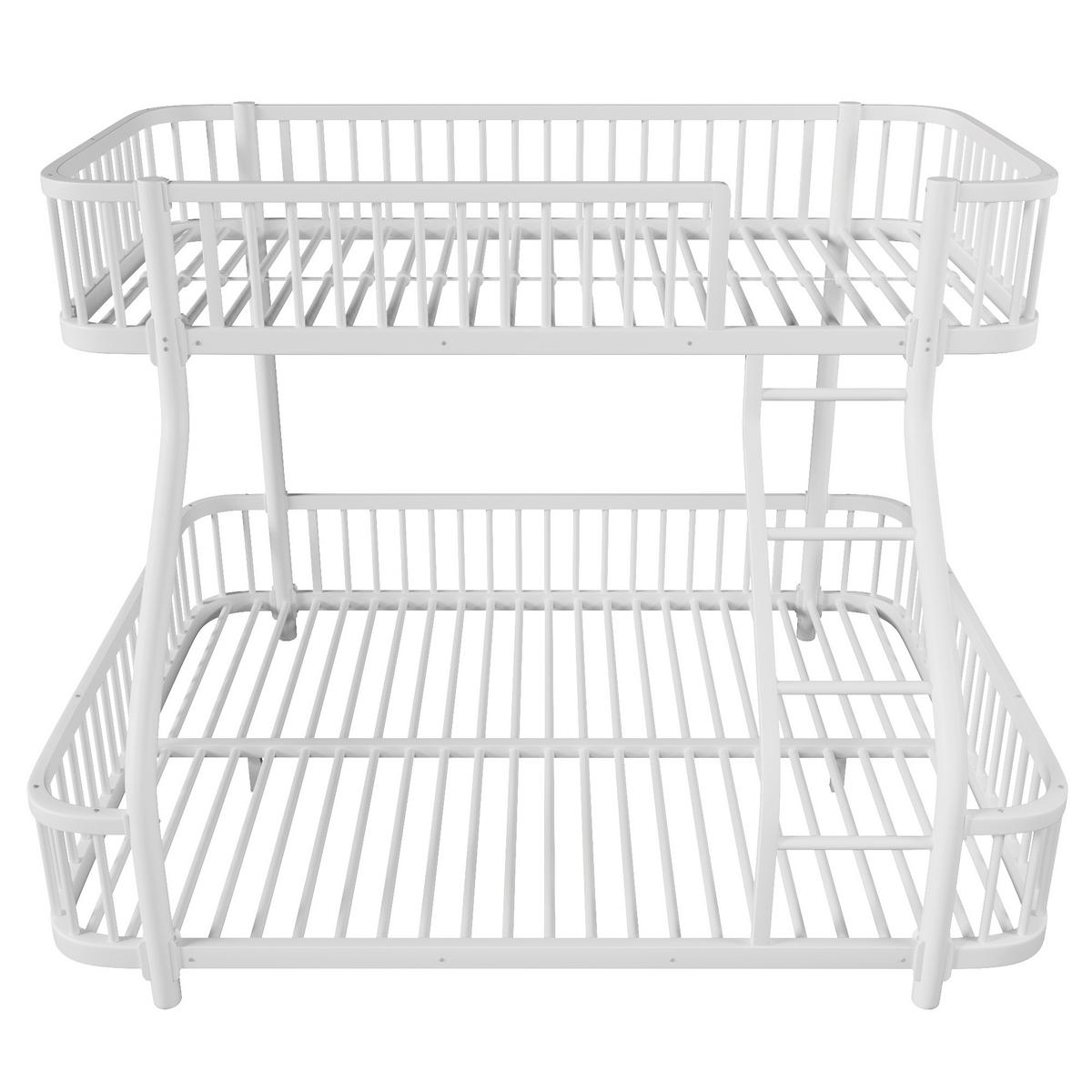 ETAGENBETT Eisen 90/200 cm + 140/200 cm Weiß - Weiß, Metall - Raumix