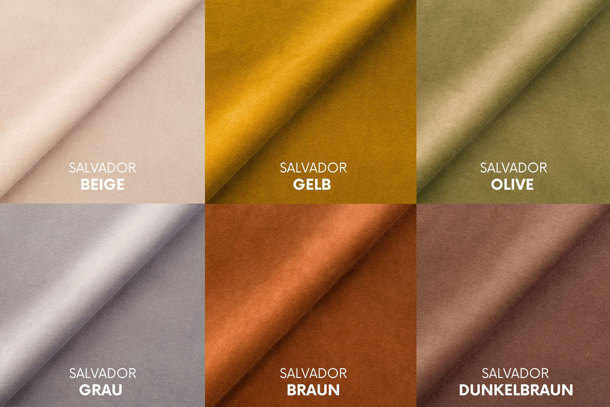 ECKSOFA Cursal Atelier, Stoff Salvador, Braun, Rechts - Braun, Holz (284/166cm) - Kaiser Möbel