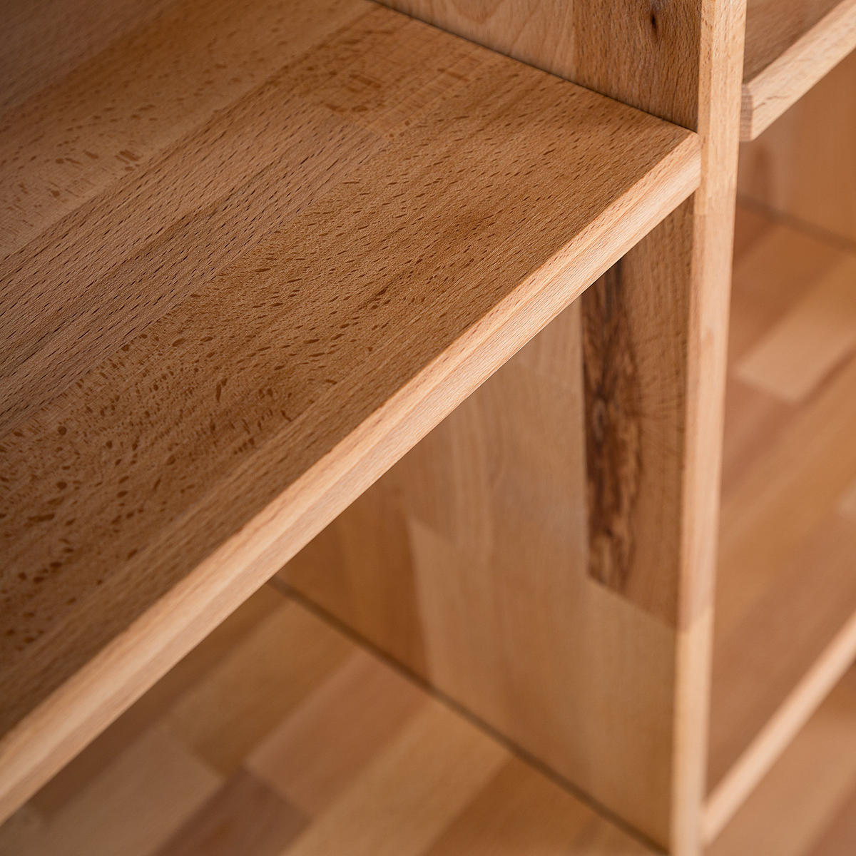 REGAL - Massivholz - Kernbuche, Holz (186/186/35cm) - home24