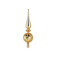 WEIHNACHTSBAUMSPITZE gold Glas, 31 cm - Goldfarben, Glas (31cm) - LAALU