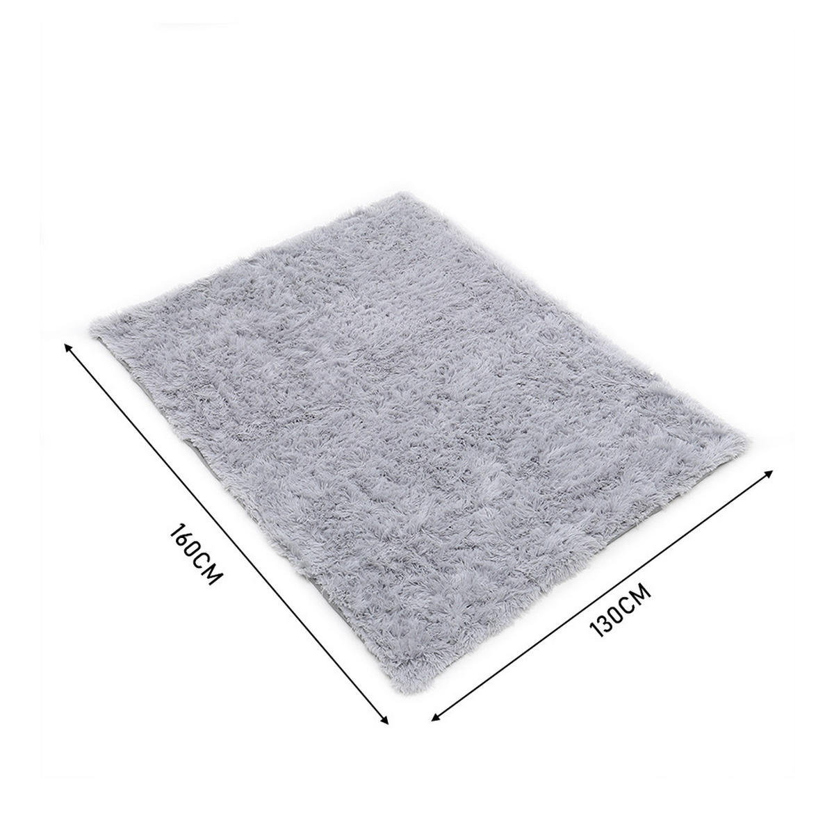 KUSCHELDECKE 130/160 cm Plüsch Kunstfell Hellgrau - Hellgrau, Textil (130/160cm) - Livingandhome