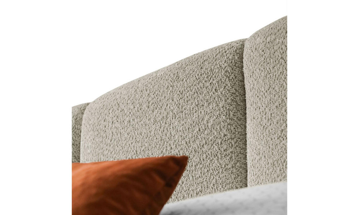 POLSTERBETT ELENA 180x200 cm Beige (Anthology 2), 34 Holzlatten, Kopfteil 108 cm - Beige, Textil (180/200cm) - Lookway