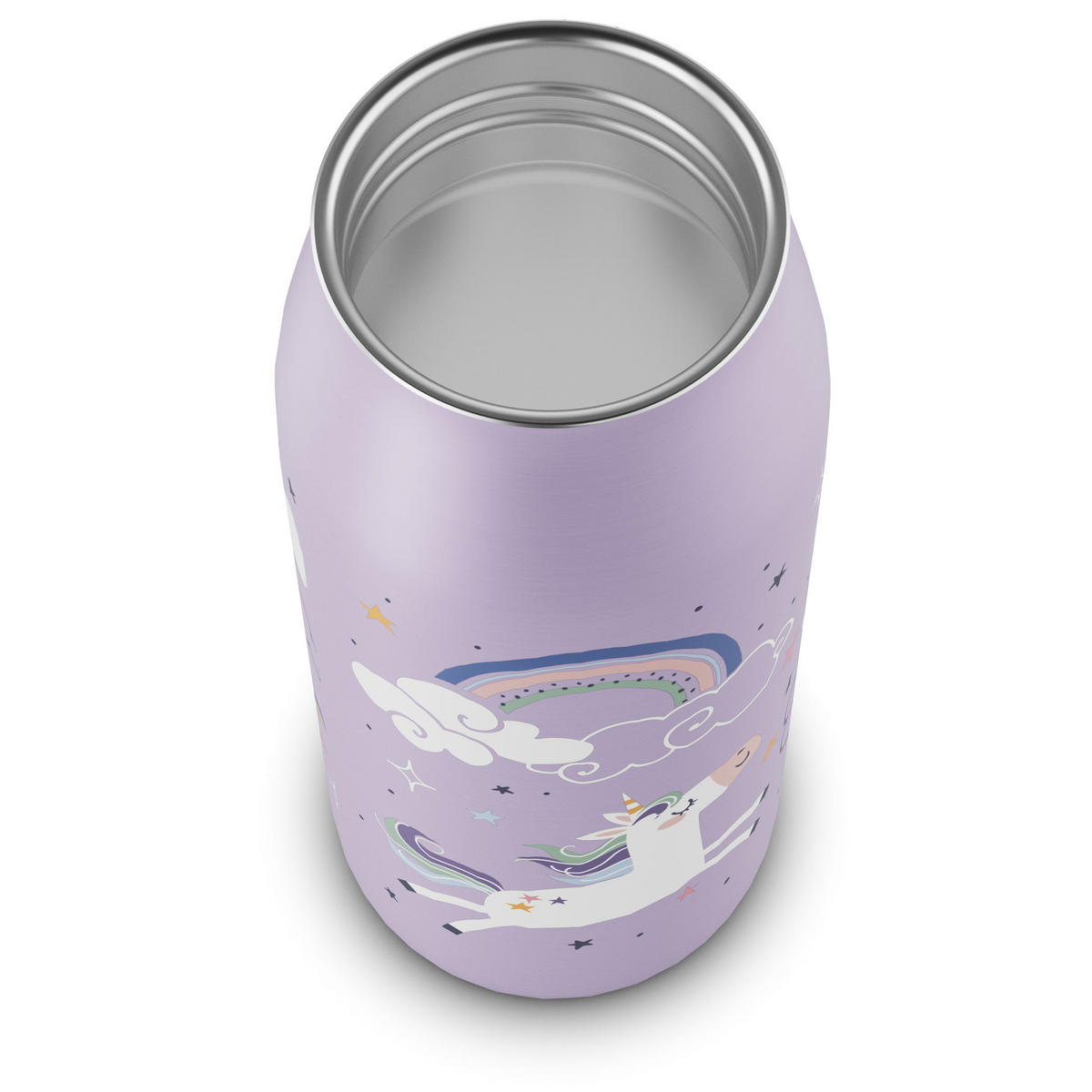 ISOLIER-TRINKFLASCHE KIDS ISO BOTTLE unique unicorns 350 ml - Flieder/Weiß, Metall (0.35L) - Alfi