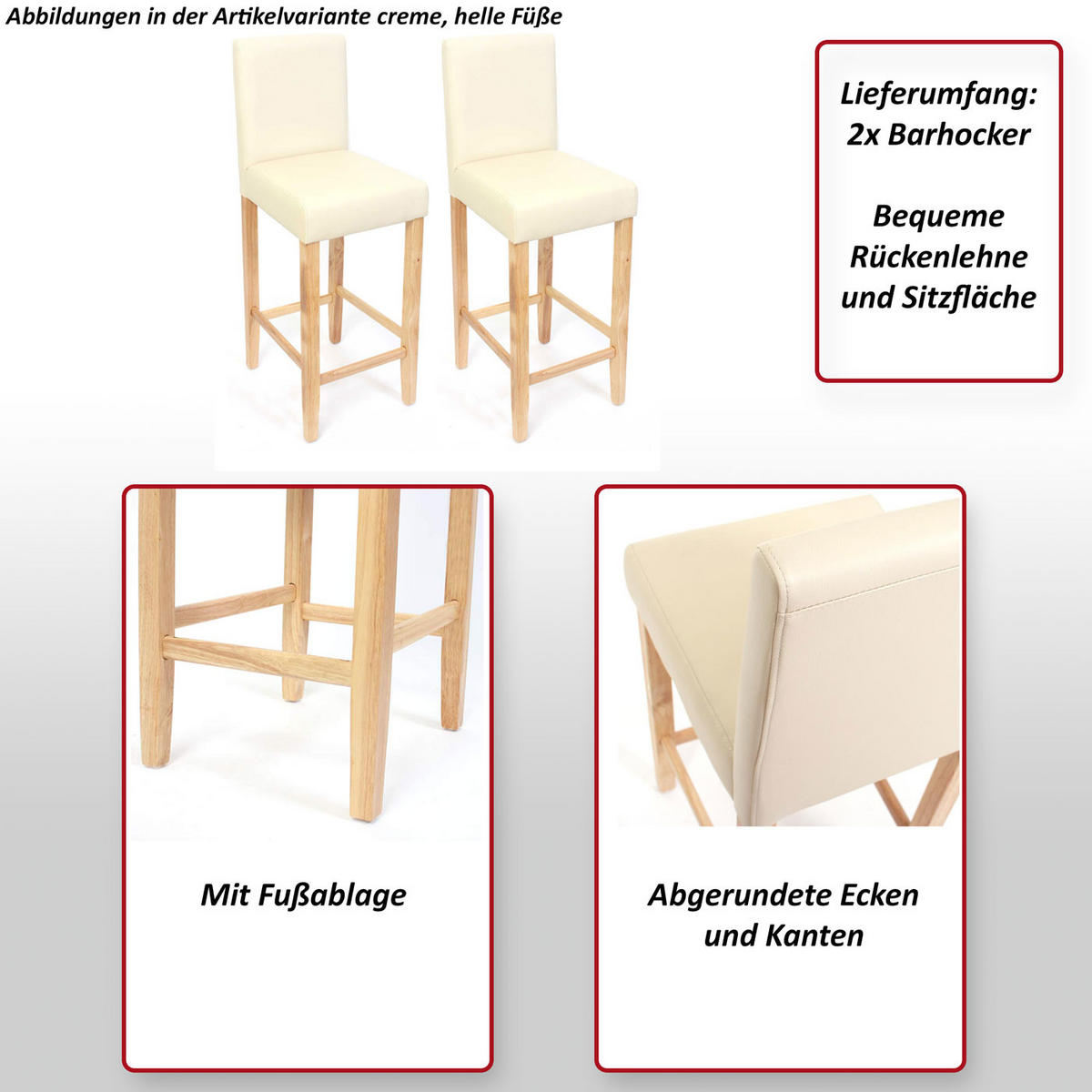 BARHOCKER Braun 2er-Set - Braun, Textil (41/109/50cm) - Jamb