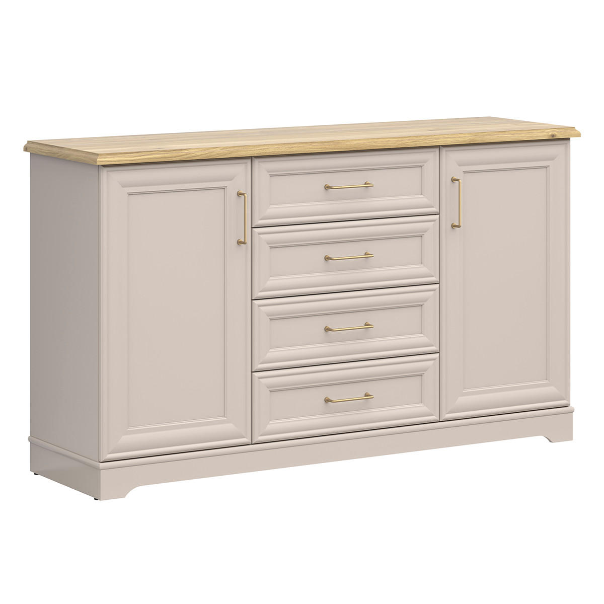 SIDEBOARD Perle Kaschmir - Beige, Holzwerkstoff (154/89/44cm) - Petits-meubles