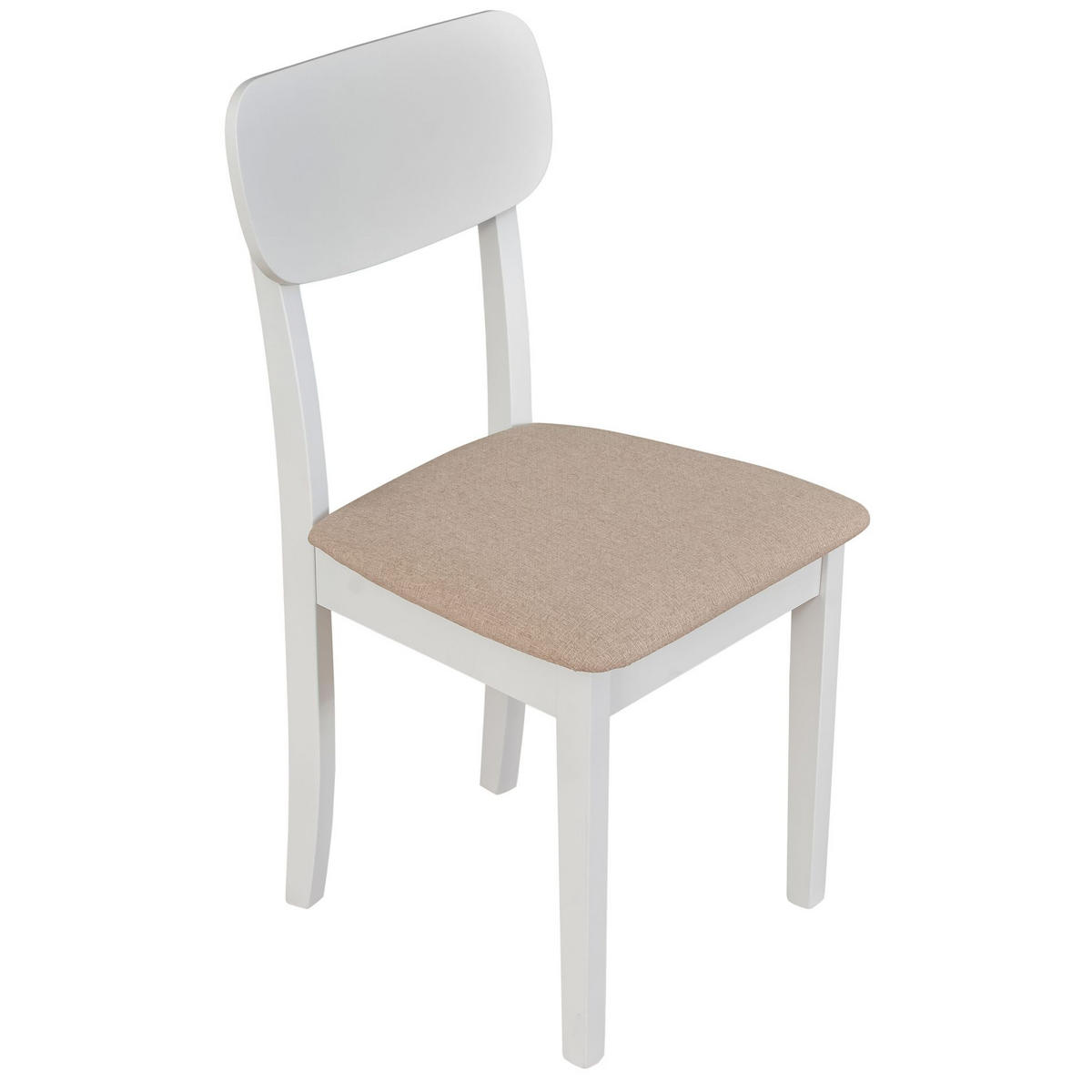 HOLZSTUHL Noeles Beige/Weiß - Beige, Holz/Textil (43/86/40cm) - Selsey