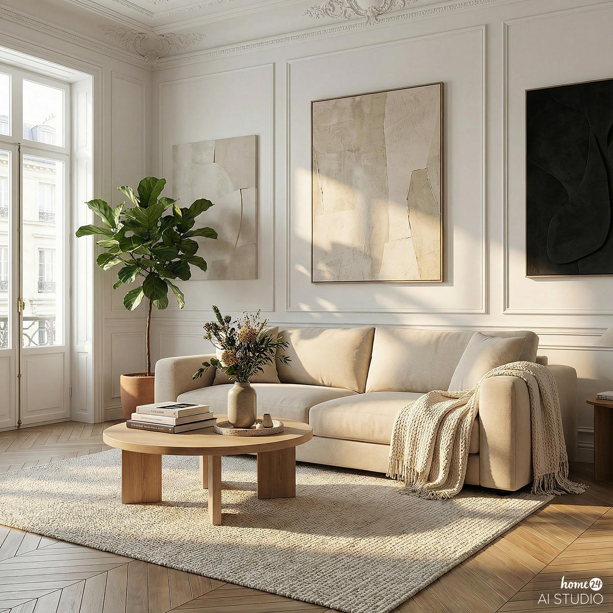 3-SITZER SOFA - Beige/Schwarz, Kunststoff/Textil (238/79/106cm) - home24