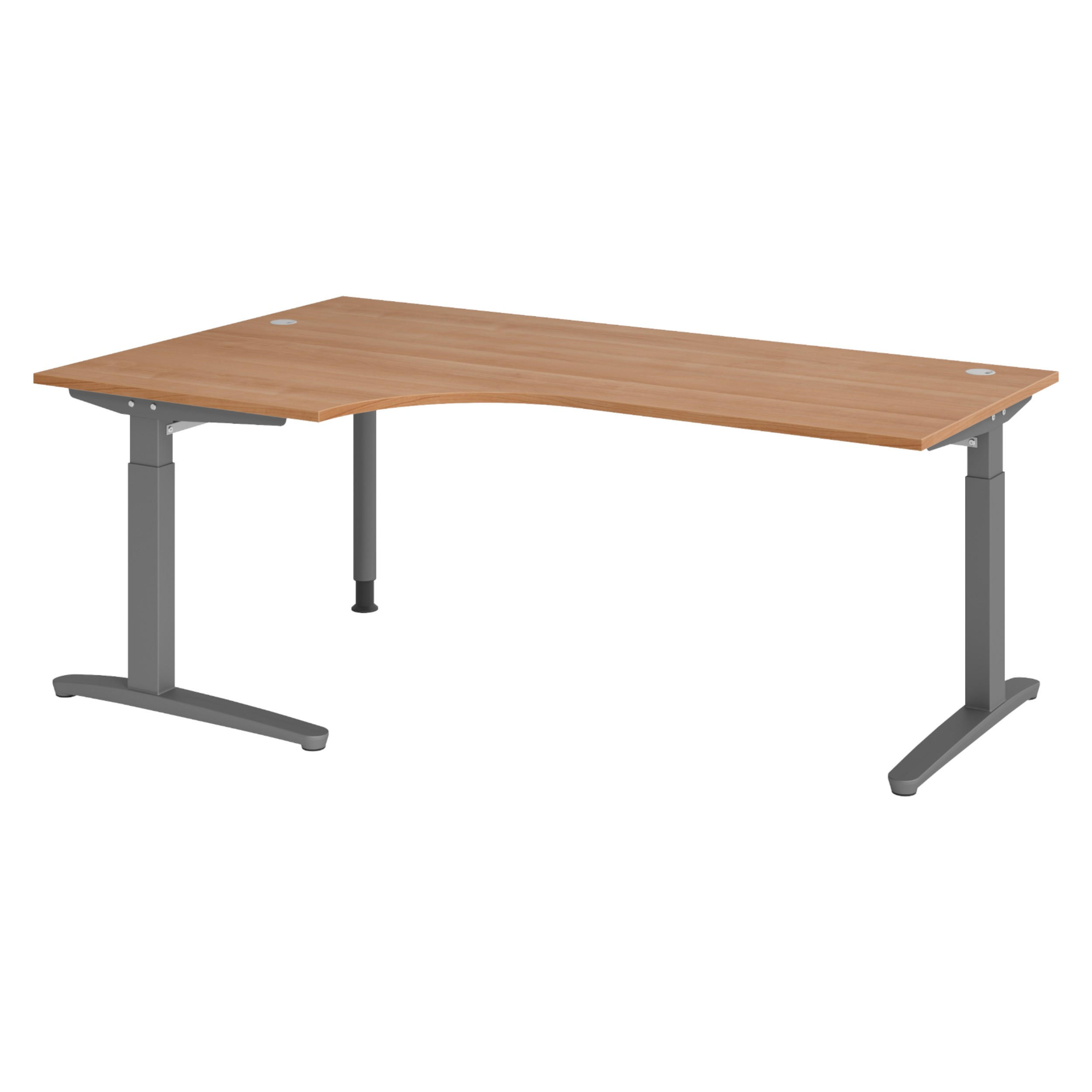 bümö Schreibtisch Nussbaum, Graphit 200x74x120 cm