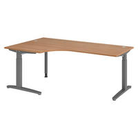 SCHREIBTISCH Serie-XB 120/200/74 cm in Nussbaumfarben/Graphitfarben - Nussbaumfarben/Graphitfarben, Holzwerkstoff (120/200/74cm) - bümö