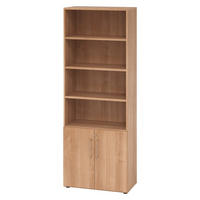 KOMBISCHRANK - 2 plus 4 Ordnerhöhen 42/80/215,6 cm in Nussbaumfarben - Nussbaumfarben, Holzwerkstoff (80/215.6/42cm) - bümö