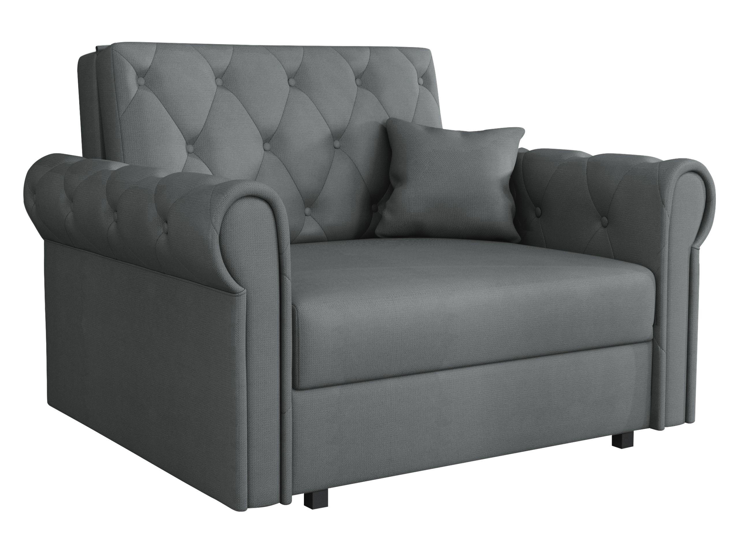 SCHLAFSOFA Viva Roma I - Schwarz/Graphitfarben, Holz/Textil (116/85/98cm) - MIRJAN24