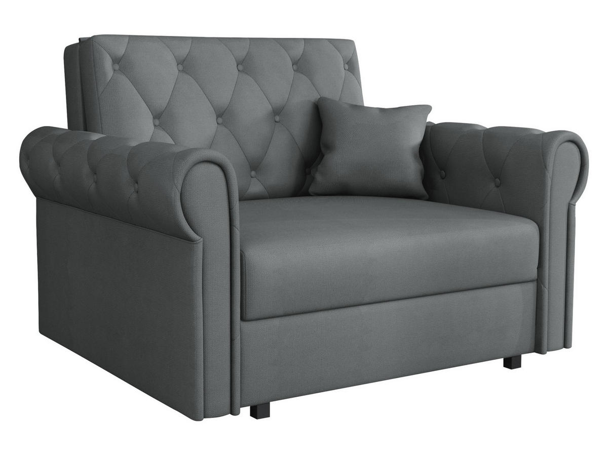 SCHLAFSOFA Viva Roma I - Schwarz/Graphitfarben, Holz/Textil (116/85/98cm) - MIRJAN24