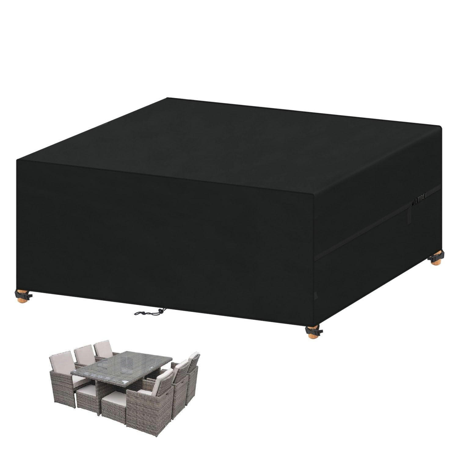SCHUTZHÜLLE Gartenmöbel 240 x 180 x 75 cm wasserdicht 420D Oxford - Schwarz, Textil (75/75/75cm)